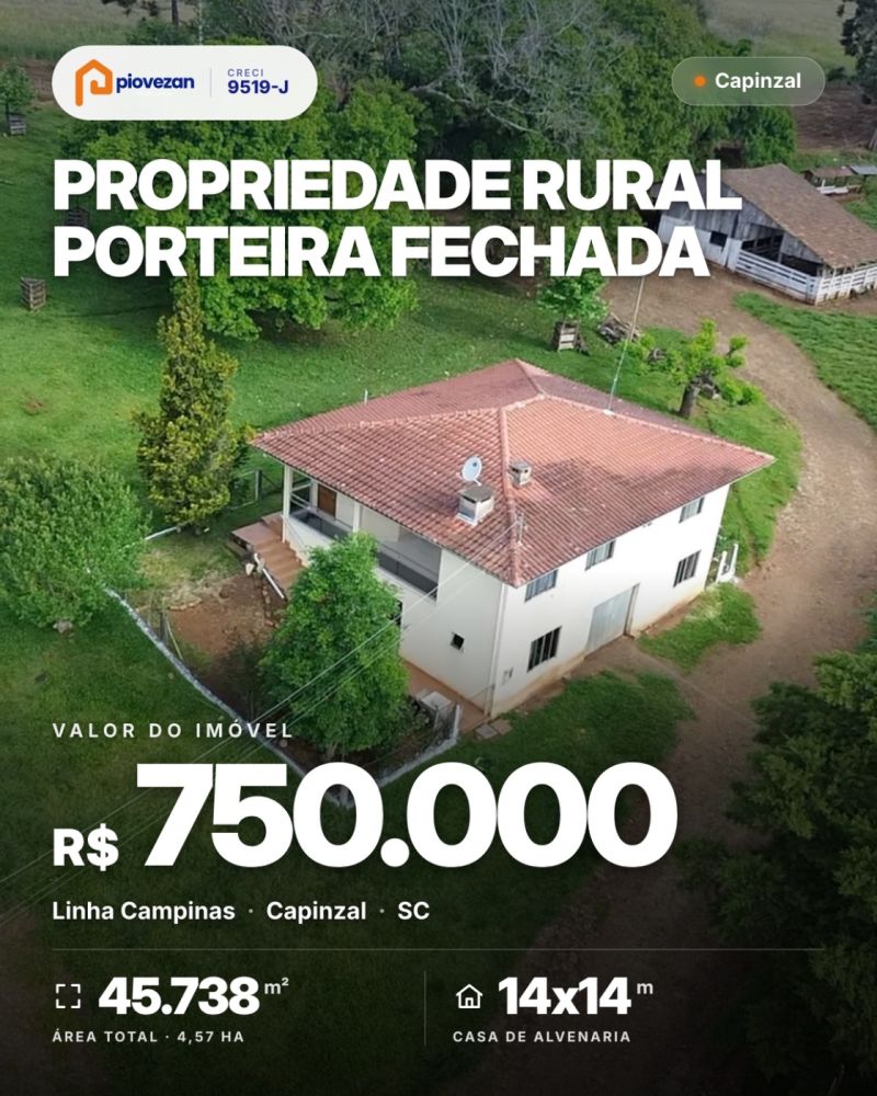 Sítio à venda com 45738 m² e 3 quartos