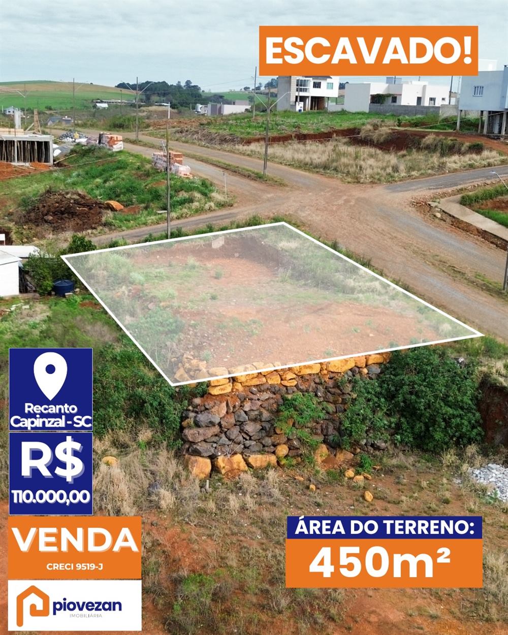 Terreno à venda com 450 m² – foto 1
