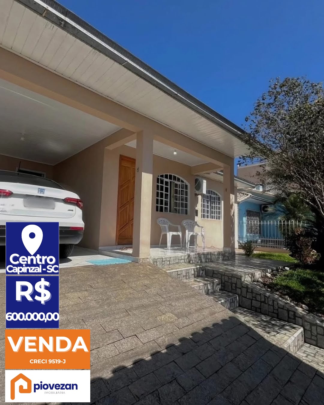 CASA À VENDA NO CENTRO DE CAPINZAL