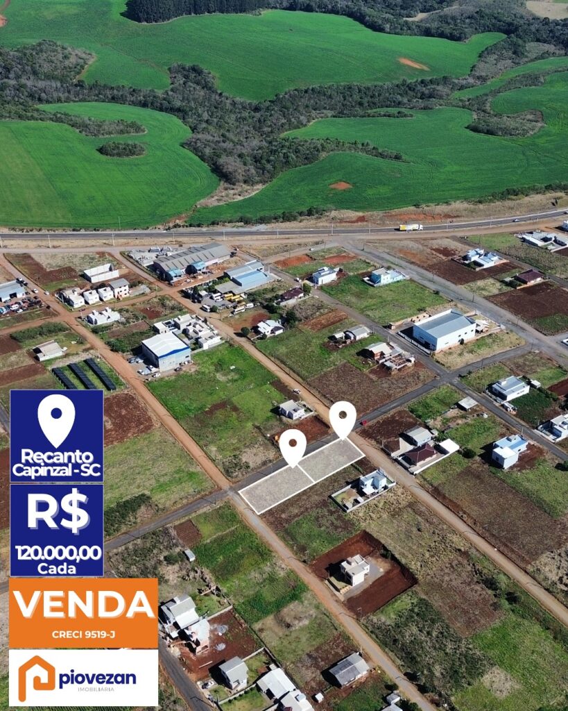 TERRENOS À VENDA EM CAPINZAL